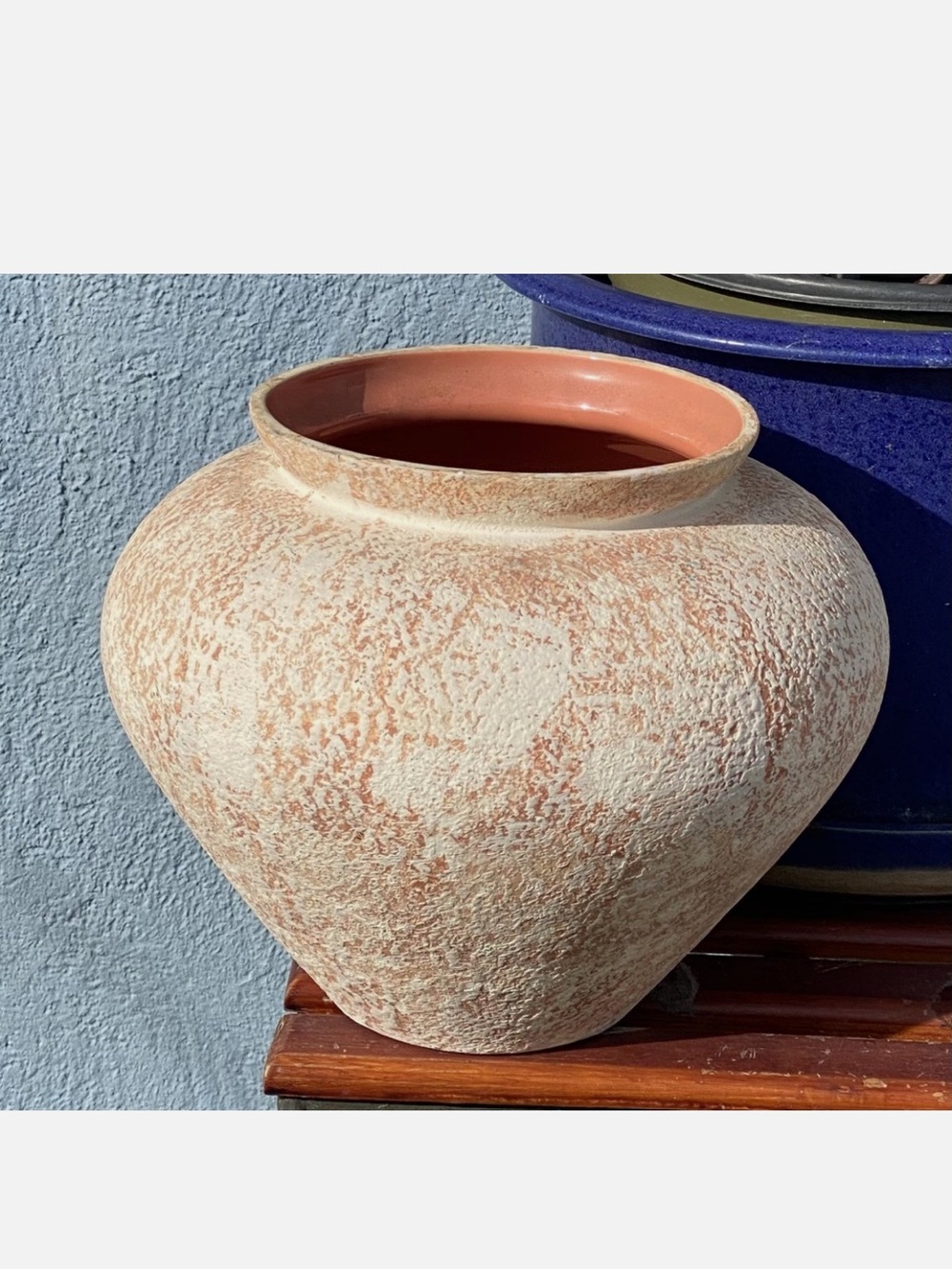 Haeger 1966 Mid Century Modern Terracotta Neutral Beige Fat Lava Vase Vintage